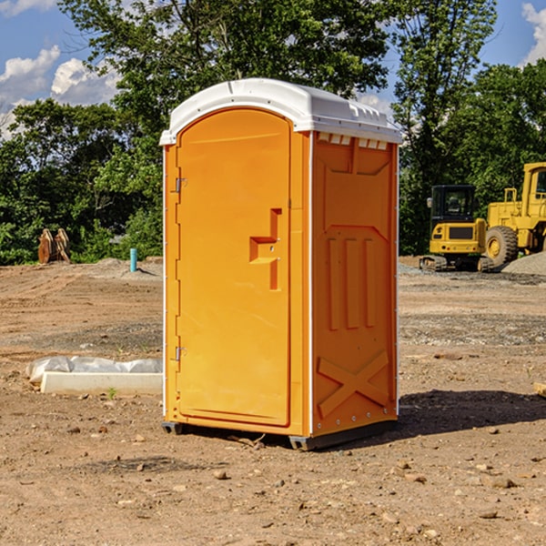 how often are the porta potties cleaned and serviced during a rental period in Convis MI